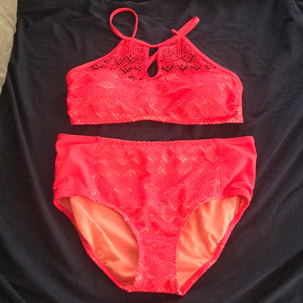 Bright Pink High Waisted Bikini